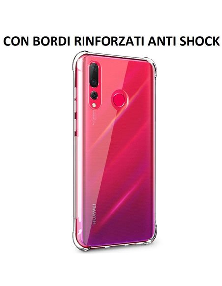 CUSTODIA per HUAWEI NOVA 4 IN GEL TPU SILICONE TRASPARENTE SLIM 0,5mm CON BORDI RINFORZATI ANTI SHOCK