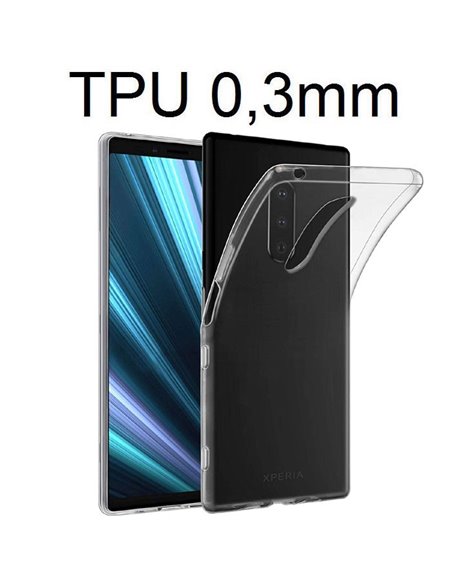 CUSTODIA per SONY XPERIA XPERIA 1 IN GEL TPU SILICONE ULTRA SLIM 0,3mm TRASPARENTE