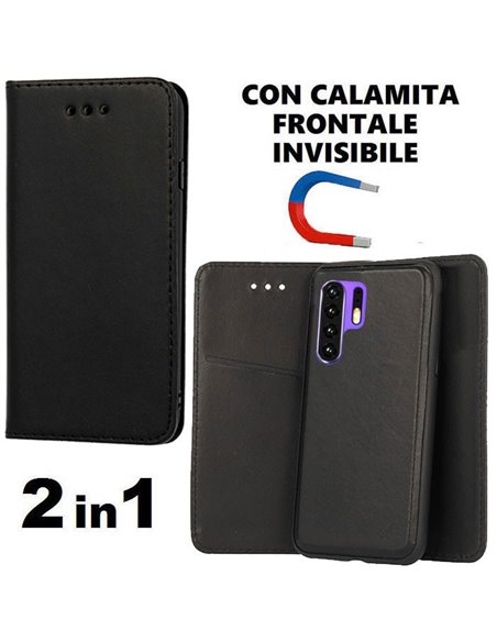 CUSTODIA per HUAWEI P30 PRO, P30 PRO NEW EDITION - FLIP ORIZZONTALE SIMILPELLE + BACK IN TPU CON CHIUSURA MAGNETICA INVISIBILE N