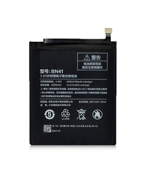 BATTERIA ORIGINALE XIAOMI BN41 per REDMI NOTE 4 - 4100 mAh LI-ION BULK