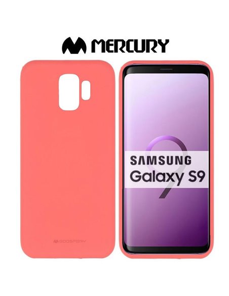 CUSTODIA per SAMSUNG GALAXY S9 (SM-G960) IN GEL TPU SILICONE COLORE ROSA ALTA QUALITA' MERCURY SOFT BLISTER