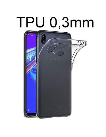 CUSTODIA per ASUS ZENFONE MAX M2 (ZB633KL) 6.3' - IN GEL TPU SILICONE ULTRA SLIM 0,3mm TRASPARENTE