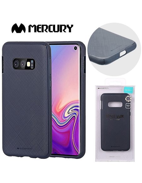 CUSTODIA per SAMSUNG GALAXY S10e (SM-G970) IN GEL TPU SILICONE COLORE BLU ALTA QUALITA' MERCURY STYLE LUX BLISTER