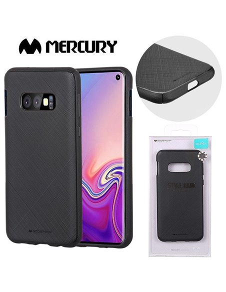 CUSTODIA per SAMSUNG GALAXY S10e (SM-G970) IN GEL TPU SILICONE COLORE NERO ALTA QUALITA' MERCURY STYLE LUX BLISTER