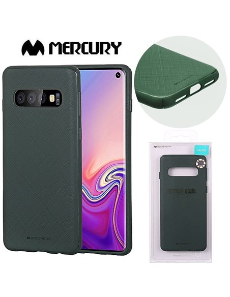 CUSTODIA per SAMSUNG GALAXY S10 (SM-G973) IN GEL TPU SILICONE COLORE VERDE ALTA QUALITA' MERCURY STYLE LUX BLISTER