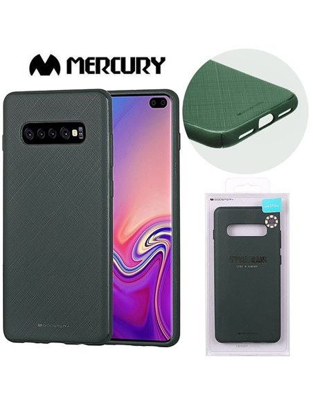 CUSTODIA per SAMSUNG GALAXY S10 PLUS (SM-G975) IN GEL TPU SILICONE COLORE VERDE ALTA QUALITA' MERCURY STYLE LUX BLISTER