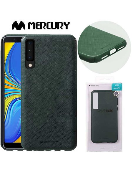 CUSTODIA per SAMSUNG GALAXY A7 2018 (SM-A750) IN GEL TPU SILICONE COLORE VERDE ALTA QUALITA' MERCURY STYLE LUX BLISTER