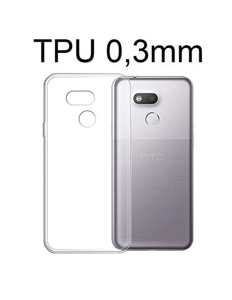 CUSTODIA per HTC DESIRE 12s IN GEL TPU SILICONE ULTRA SLIM 0,3mm TRASPARENTE