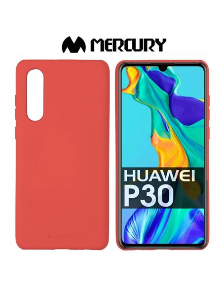 CUSTODIA per HUAWEI P30 IN GEL TPU SILICONE COLORE ROSSO ALTA QUALITA' MERCURY SOFT BLISTER