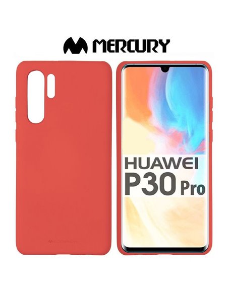 CUSTODIA per HUAWEI P30 PRO, P30 PRO NEW EDITION - IN GEL TPU SILICONE COLORE ROSSO ALTA QUALITA' MERCURY SOFT BLISTER