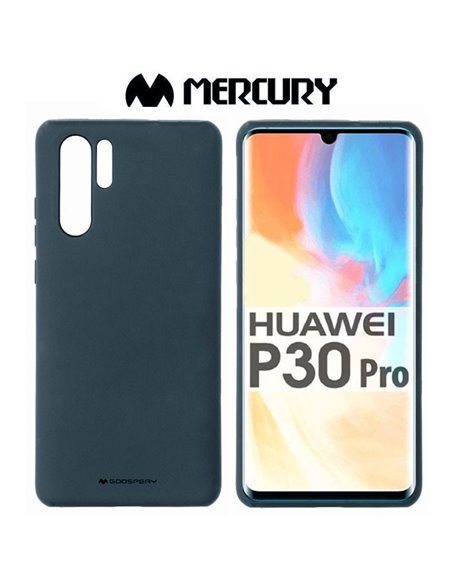 CUSTODIA per HUAWEI P30 PRO, P30 PRO NEW EDITION - IN TPU SILICONE COLORE BLU SCURO ALTA QUALITA' MERCURY SOFT BLISTER