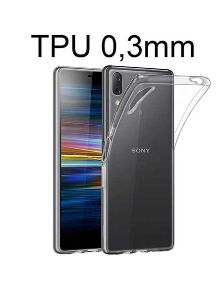 CUSTODIA per SONY XPERIA L3 IN GEL TPU SILICONE ULTRA SLIM 0,3mm TRASPARENTE