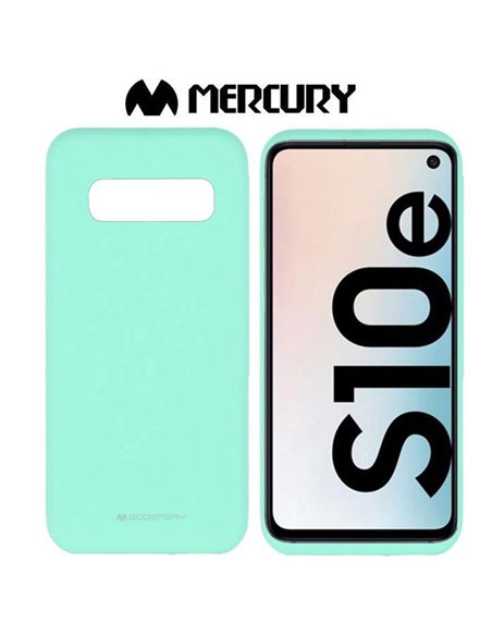 CUSTODIA per SAMSUNG GALAXY S10e (SM-G970) IN GEL TPU SILICONE COLORE VERDE ACQUA ALTA QUALITA' MERCURY SOFT BLISTER