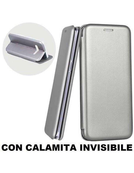 CUSTODIA per SAMSUNG GALAXY S10 PLUS (SM-G975) - FLIP ORIZZONTALE SIMILPELLE CON CHIUSURA MAGNETICA INVISIBILE COLORE GRIGIO