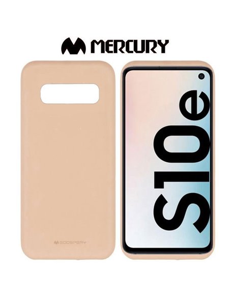 CUSTODIA per SAMSUNG GALAXY S10e (SM-G970) IN GEL TPU SILICONE COLORE SABBIA ALTA QUALITA' MERCURY SOFT BLISTER