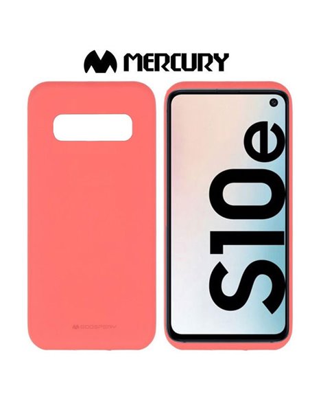 CUSTODIA per SAMSUNG GALAXY S10e (SM-G970) IN GEL TPU SILICONE COLORE ROSA ALTA QUALITA' MERCURY SOFT BLISTER