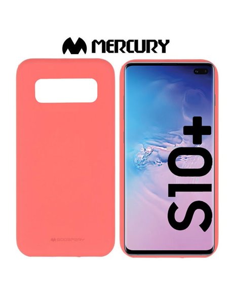 CUSTODIA per SAMSUNG GALAXY S10 PLUS (SM-G975) IN GEL TPU SILICONE COLORE ROSA ALTA QUALITA' MERCURY SOFT BLISTER