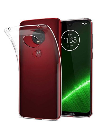 CUSTODIA per MOTOROLA MOTO G7, MOTO G7 PLUS - IN GEL TPU SILICONE TRASPARENTE