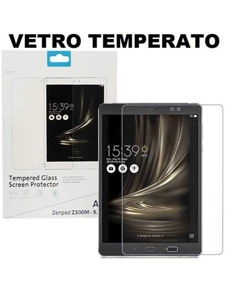 PELLICOLA per ASUS ZENPAD 3S 10 (Z500M) 9.7' - PROTEGGI DISPLAY VETRO TEMPERATO 0,33mm AZURI BLISTER