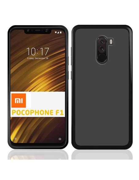 CUSTODIA per XIAOMI POCOPHONE F1 IN GEL TPU SILICONE COLORE NERO