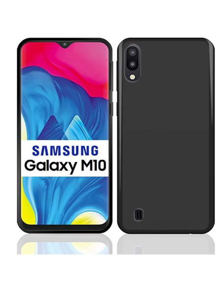 CUSTODIA per SAMSUNG GALAXY M10 (SM-M105) IN GEL TPU SILICONE COLORE NERO