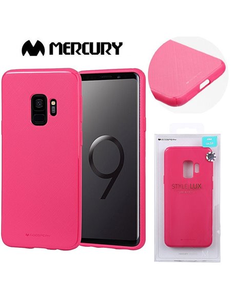 CUSTODIA per SAMSUNG GALAXY S9 (SM-G960) IN GEL TPU SILICONE COLORE FUCSIA ALTA QUALITA' MERCURY STYLE LUX BLISTER