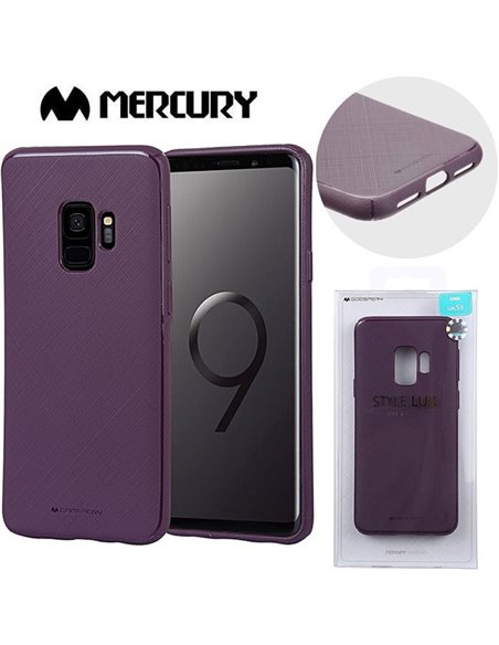 CUSTODIA per SAMSUNG GALAXY S9 (SM-G960) IN GEL TPU SILICONE COLORE VIOLA ALTA QUALITA' MERCURY STYLE LUX BLISTER