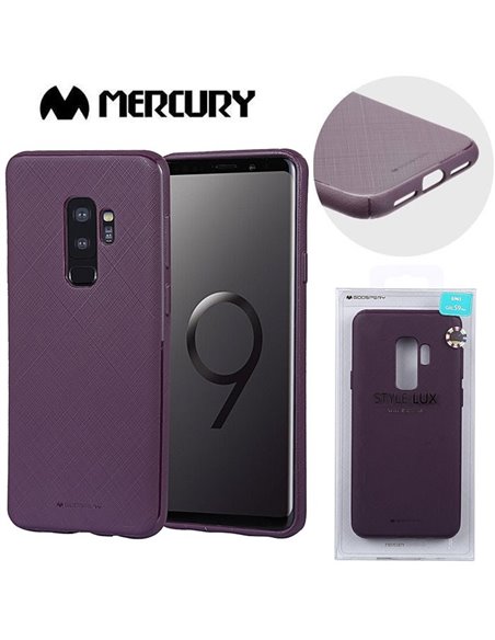 CUSTODIA per SAMSUNG GALAXY S9 PLUS (SM-G965) IN GEL TPU SILICONE COLORE VIOLA ALTA QUALITA' MERCURY STYLE LUX BLISTER