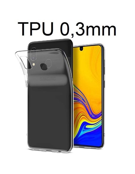 CUSTODIA per SAMSUNG GALAXY A40 (SM-A405) IN GEL TPU SILICONE ULTRA SLIM 0,3mm TRASPARENTE