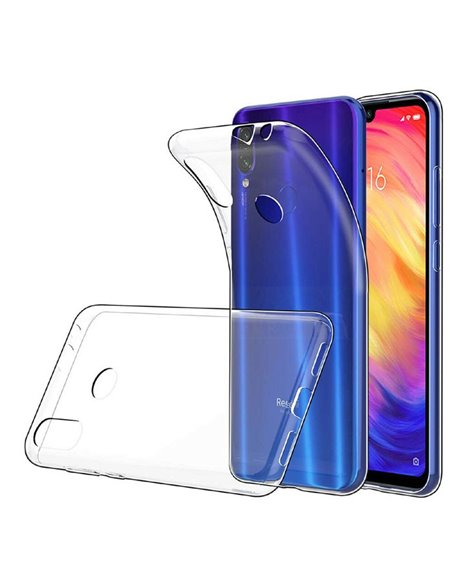 CUSTODIA per XIAOMI REDMI NOTE 7, REDMI NOTE 7 PRO IN GEL TPU SILICONE TRASPARENTE