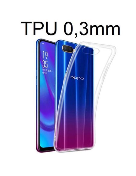 CUSTODIA per OPPO RX17 NEO, R17 NEO (6.41') - IN GEL TPU SILICONE ULTRA SLIM 0,3mm TRASPARENTE