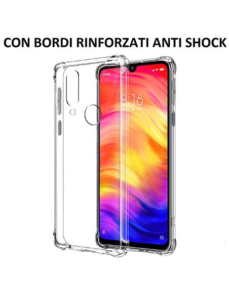 CUSTODIA per XIAOMI REDMI NOTE 7, REDMI NOTE 7 PRO IN GEL TPU SILICONE TRASPARENTE SLIM 0,5mm CON BORDI RINFORZATI ANTI SHOCK