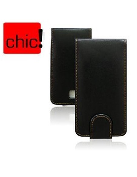 CUSTODIA VERTICALE FLIP PELLE HTC TITAN COLORE NERO