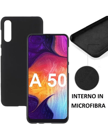 CUSTODIA per SAMSUNG GALAXY A50 (SM-A505), A30s (SM-A307), A50s (SM-A507) IN SILICONE SOFT TOUCH E INTERNO IN MICROFIBRA COLORE 