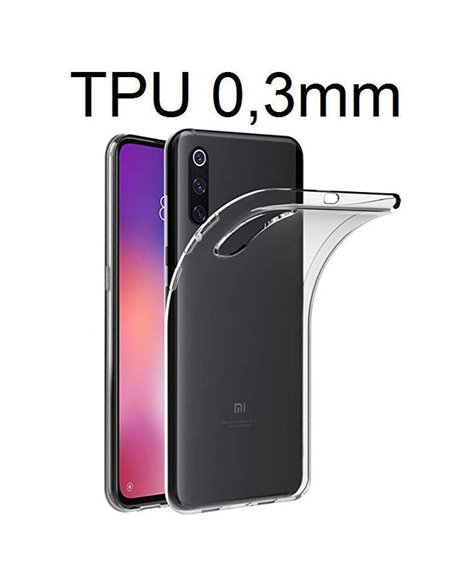 CUSTODIA per XIAOMI MI 9 SE (5.97') IN GEL TPU SILICONE ULTRA SLIM 0,3mm TRASPARENTE