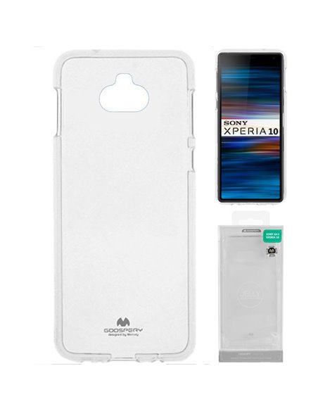 CUSTODIA per SONY XPERIA 10, XPERIA XA3 IN GEL TPU SILICONE TRASPARENTE ALTA QUALITA' MERCURY BLISTER