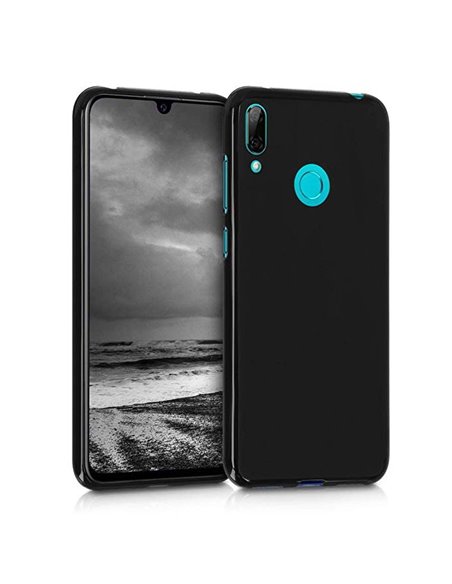 CUSTODIA per HUAWEI Y7 2019, Y7 PRIME 2019, Y7 PRO 2019 IN GEL TPU SILICONE COLORE NERO