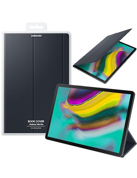 CUSTODIA ORIGINALE per SAMSUNG GALAXY TAB S5e (2019, 10.5') SM-T720, SM-T725 - BOOK COVER CON STAND COLORE NERO BLISTER