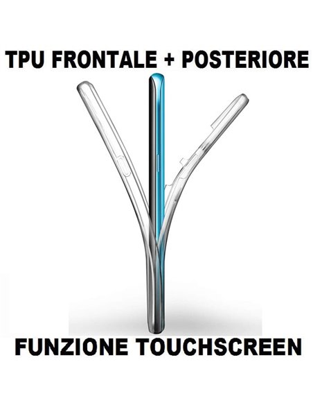 CUSTODIA per HUAWEI Y7 2019, Y7 PRIME 2019, Y7 PRO 2019 IN GEL TPU SILICONE FRONTALE + POSTERIORE ULTRA SLIM 0,3mm TRASPARENTE