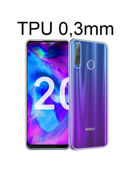 CUSTODIA per HUAWEI HONOR 20 LITE, P SMART PLUS 2019, HONOR 20e IN GEL TPU SILICONE ULTRA SLIM 0,3mm TRASPARENTE