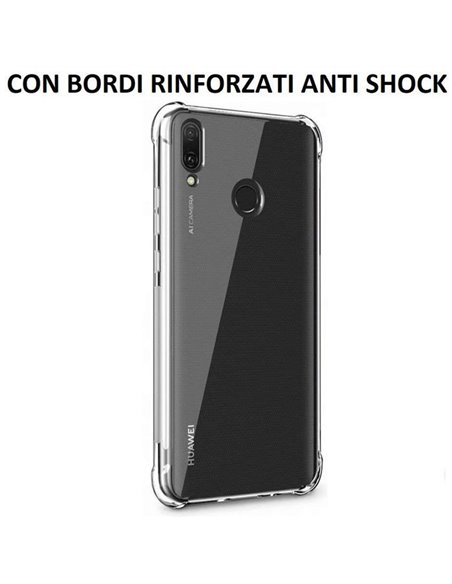 CUSTODIA per HUAWEI Y9 2019, ENJOY 9 PLUS IN GEL TPU SILICONE TRASPARENTE SLIM 0,5mm CON BORDI RINFORZATI ANTI SHOCK