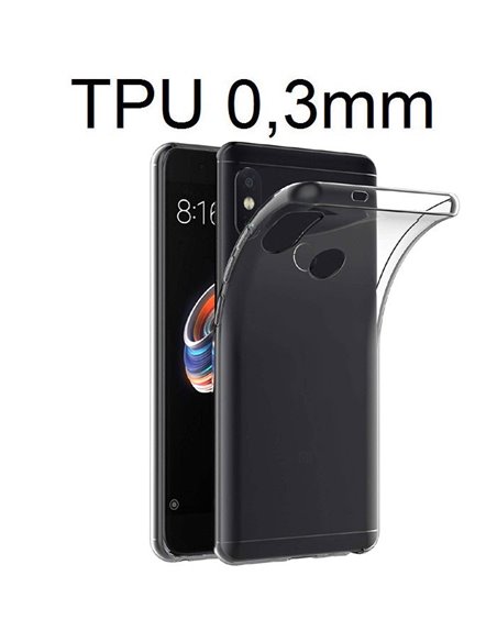 CUSTODIA per XIAOMI REDMI NOTE 5, REDMI NOTE 5 PRO, REDMI NOTE 5 AI DUAL CAMERA IN GEL TPU SILICONE ULTRA SLIM 0,3mm TRASPARENTE