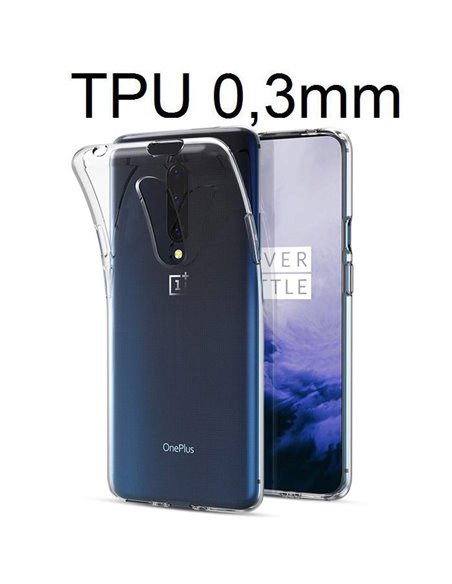 CUSTODIA per ONEPLUS 7 PRO (6.67') IN GEL TPU SILICONE ULTRA SLIM 0,3mm TRASPARENTE