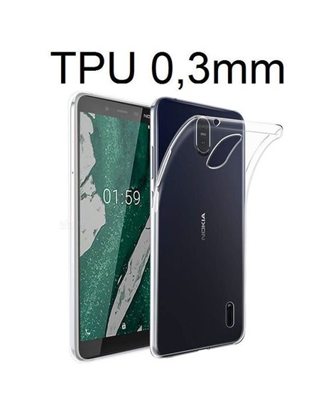 CUSTODIA per NOKIA 1 PLUS (5.45') IN GEL TPU SILICONE ULTRA SLIM 0,3mm TRASPARENTE