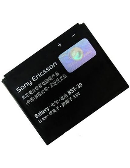 BATTERIA ORIGINALE SONY-ERICSSON BST-39 per W518A, W910I, Z555I 920mAh LI-ION BLISTER SEGUE COMPATIBILITA'..