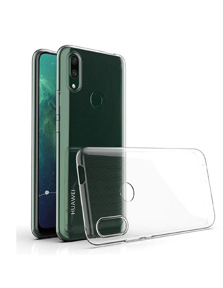 CUSTODIA per HUAWEI P SMART Z, HONOR 9X, Y9 PRIME (2019) IN GEL TPU SILICONE TRASPARENTE