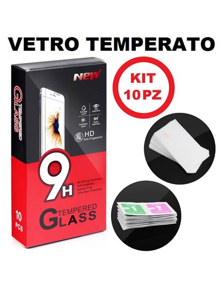 PELLICOLA per APPLE IPHONE X, IPHONE XS, IPHONE 11 PRO (5.8') - PROTEGGI DISPLAY VETRO TEMPERATO ECONOMICO - KIT 10 PEZZI