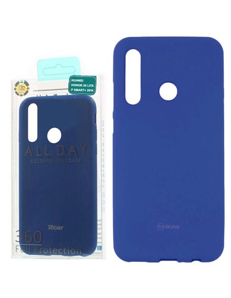 CUSTODIA per HUAWEI HONOR 20 LITE, P SMART PLUS 2019, HONOR 20e IN GEL TPU SILICONE COLORE BLU ALTA QUALITA' ROAR COLORFUL