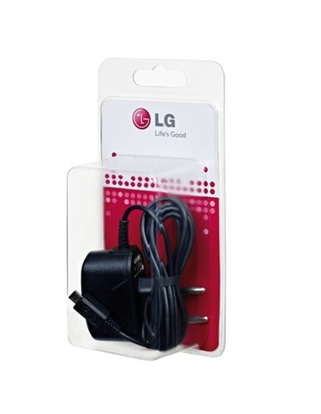 CARICATORE DA RETE 700mAh ORIGINALE LG CON CONNETTORE MICRO USB COLORE NERO TA-30ME BLISTER