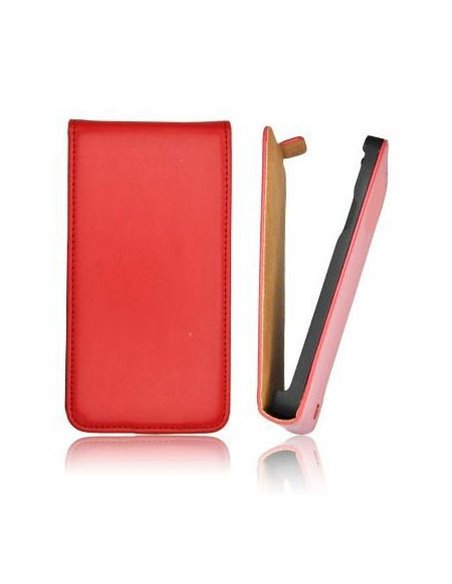 CUSTODIA FLIP VERTICALE SLIM PELLE per NOKIA 220, RM-970 COLORE ROSSO